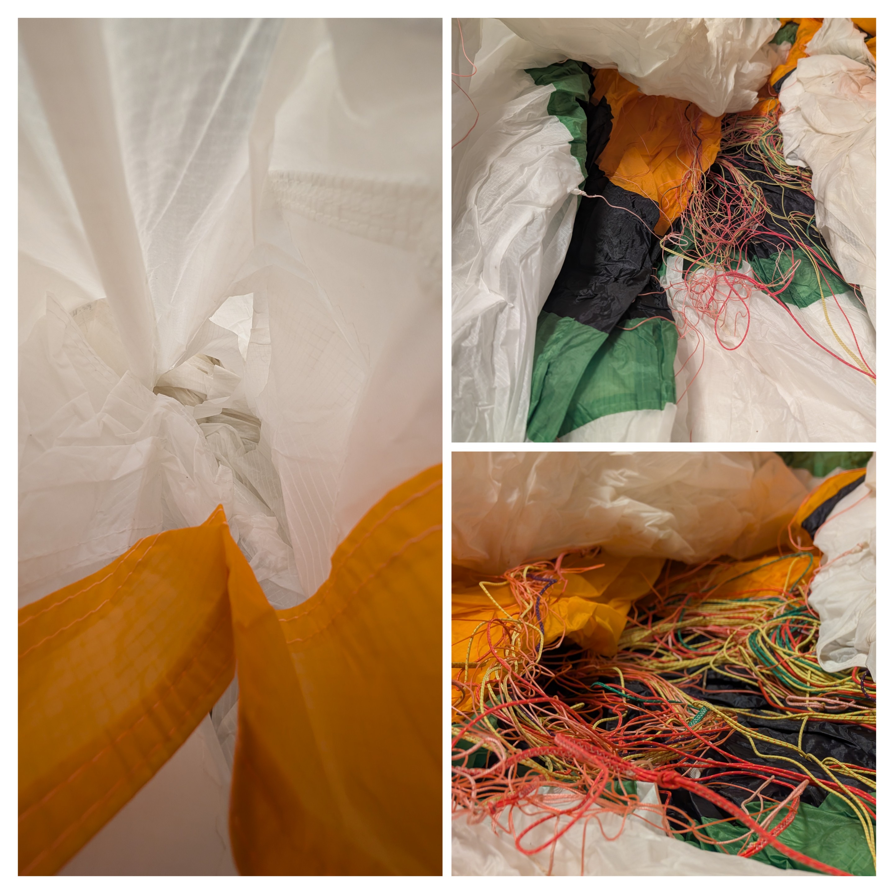 Wir verwenden Gleitschirme im Ruhestand für unsere ultraleichten und robusten Featherbags und geben ihnen so ein zweites Leben.